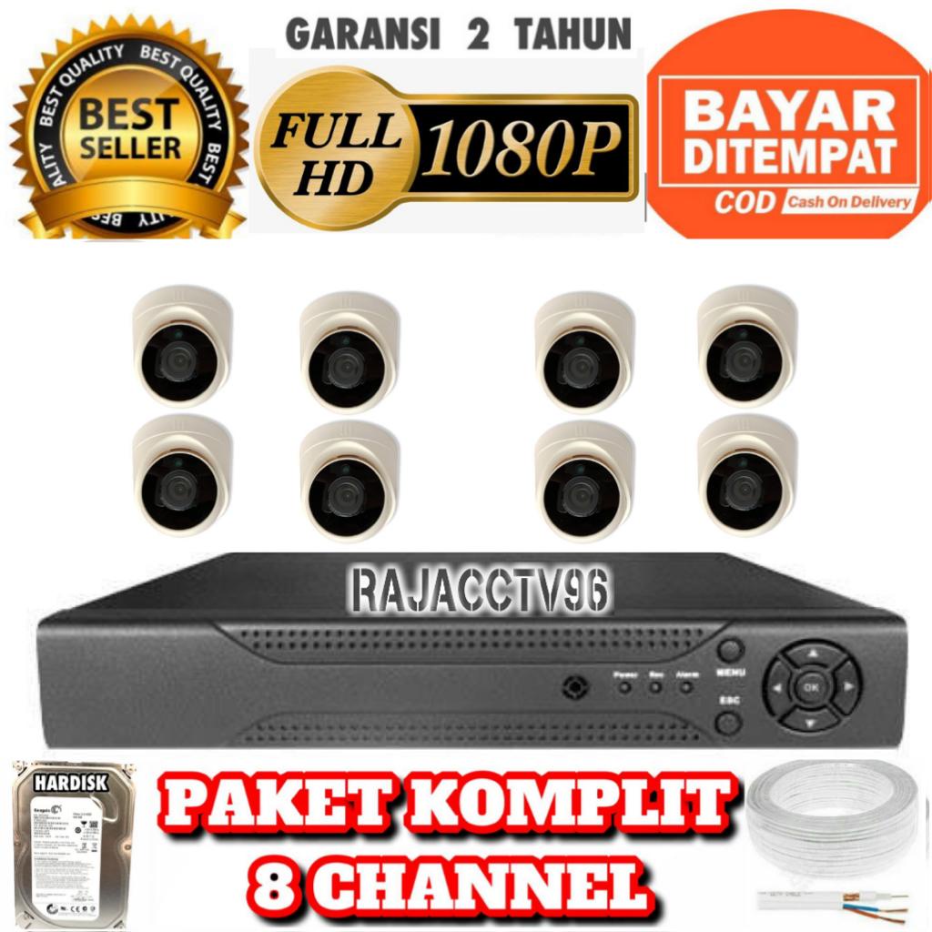 Paket CCTV 8 Channel 8 kamera Full HD LENS 5MP HDD-500GB Infrared TINGGAL PASANG BOS