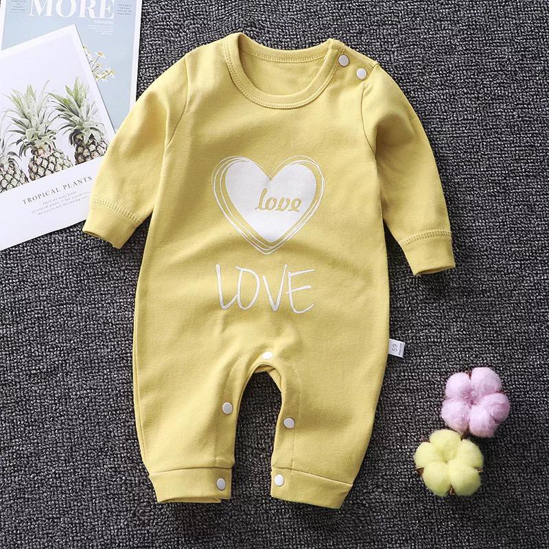 Jumsuit bayi perempuan newborn jumper bayi laki laki 0 3 6 9 12 bulan baju bayi lengan panjang lucu ada kancing bahu