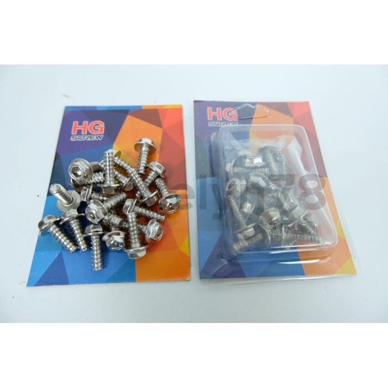 Baut body probolt crome thailand segala jenis motor harga 1pak isi 20pcs - baut 2 kunci