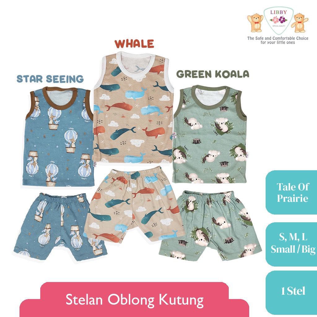 LIBBY Setelan Oblong Kutung Motif Tale Of Prairie