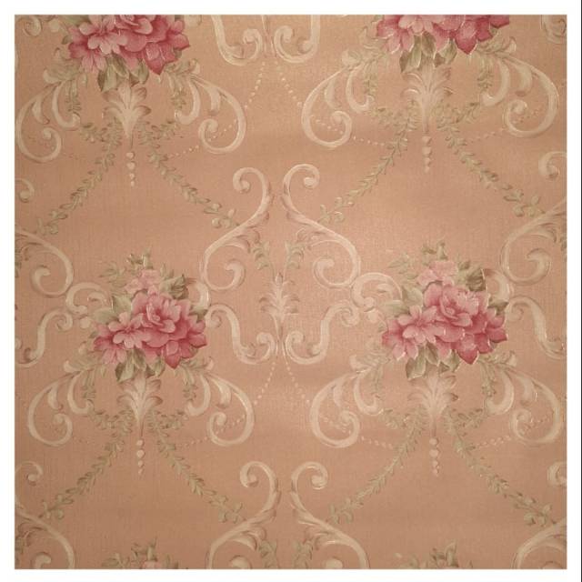 Baru Wallpaper Dinding Vinyl Premium Orange Cider Motif Batik