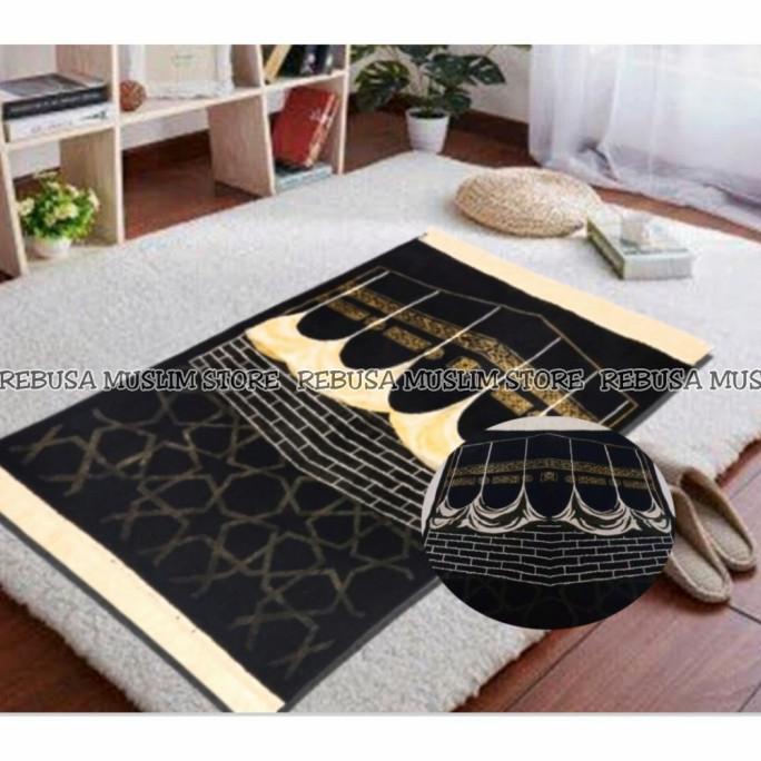 Sajadah turki kiswah hitam tebal premium