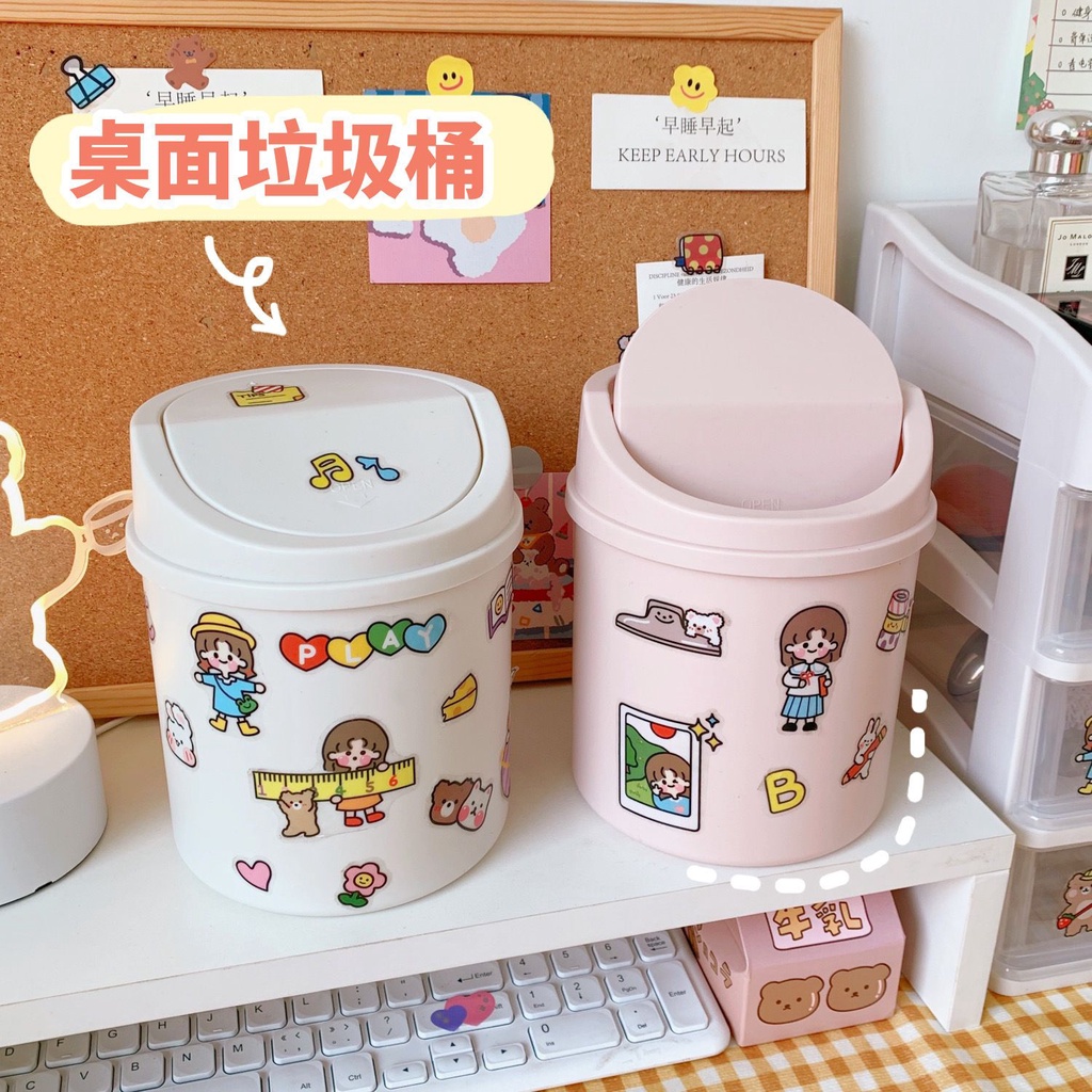 [littlecrab] Tempat Sampah Kecil Mini Room Decoration Tong Barang Organizer Stationary Kit Tong Sampah Lucu Berkualitas Mini Trash Bin Aesthetic Dustbin