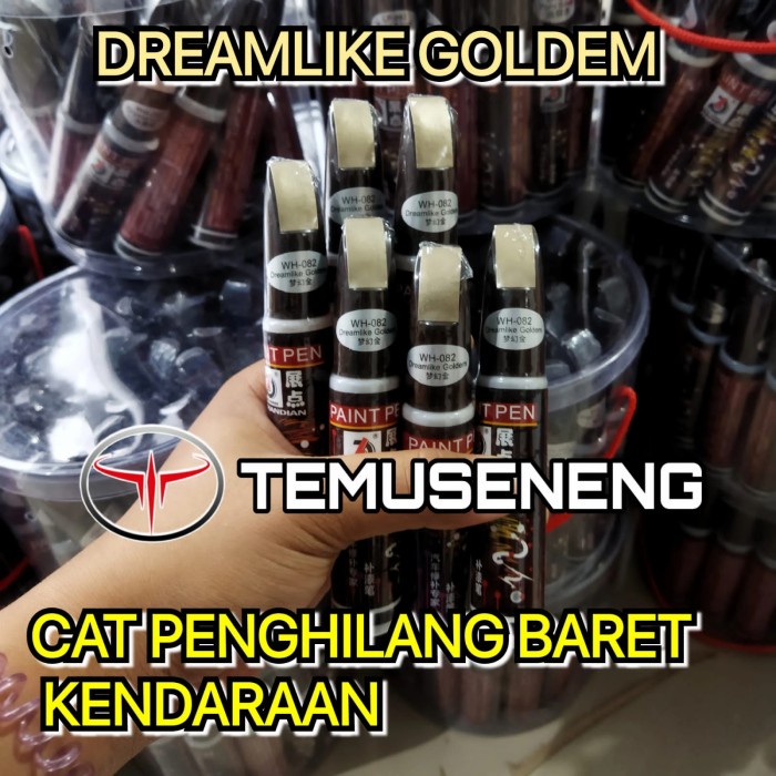 Gold Dream Metalik Emas Spidol Cat Mobil Motor Penghilang Lecet Baret