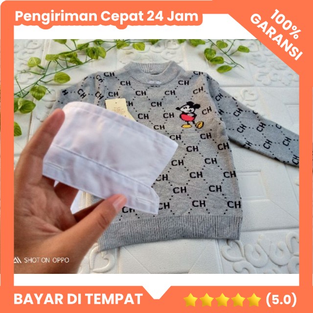 sweater kerah rajut import 2-7 tahun premium UNISEX / sweater rajut kerah anak cowok cewek