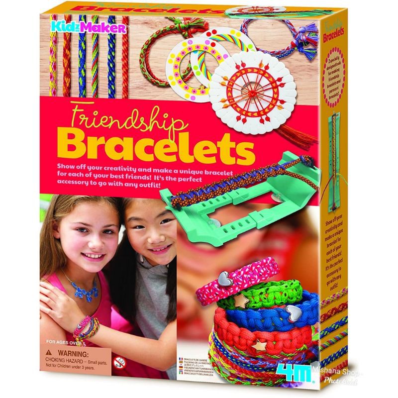 Mainan Kreatif Buat Gelang Anak 4M Friendship Bracelet KidzMaker