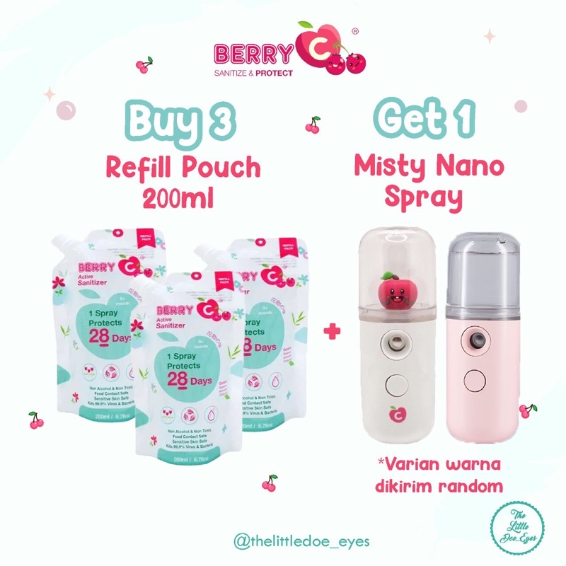 [READY] BerryC / Berry C Active Sanitizer Spray / Refill / Foam