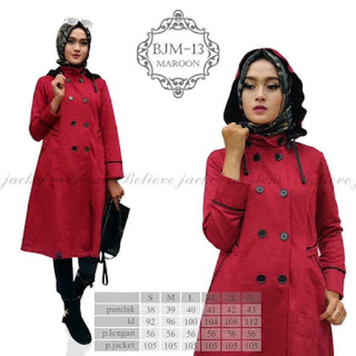 JAKET WANITA/JAKET MUSLIMAH/BELIEVE BJM 13