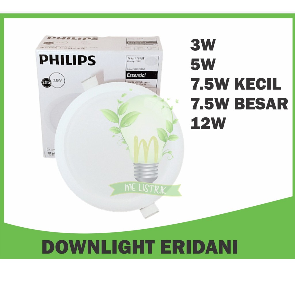 DOWNLIGHT PHILIPS ERIDANI 3 Watt, 5 Watt, 7,5 Watt  12 watt termurah