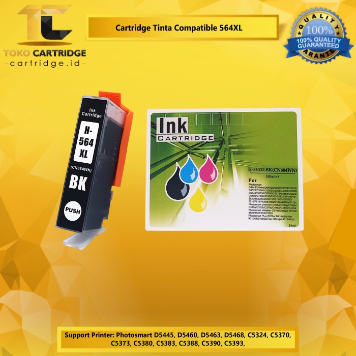 Cartridge Tinta Compatible 564XL 564 XL Cyan Magenta Yellow Black With Chip