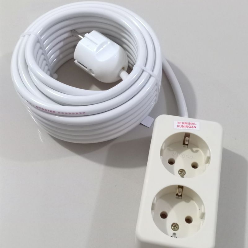 Stop Kontak Kabel Uticon 1,2,3,4,5Lubang+Kabel 1 sampai 10meter.kabel serabut215