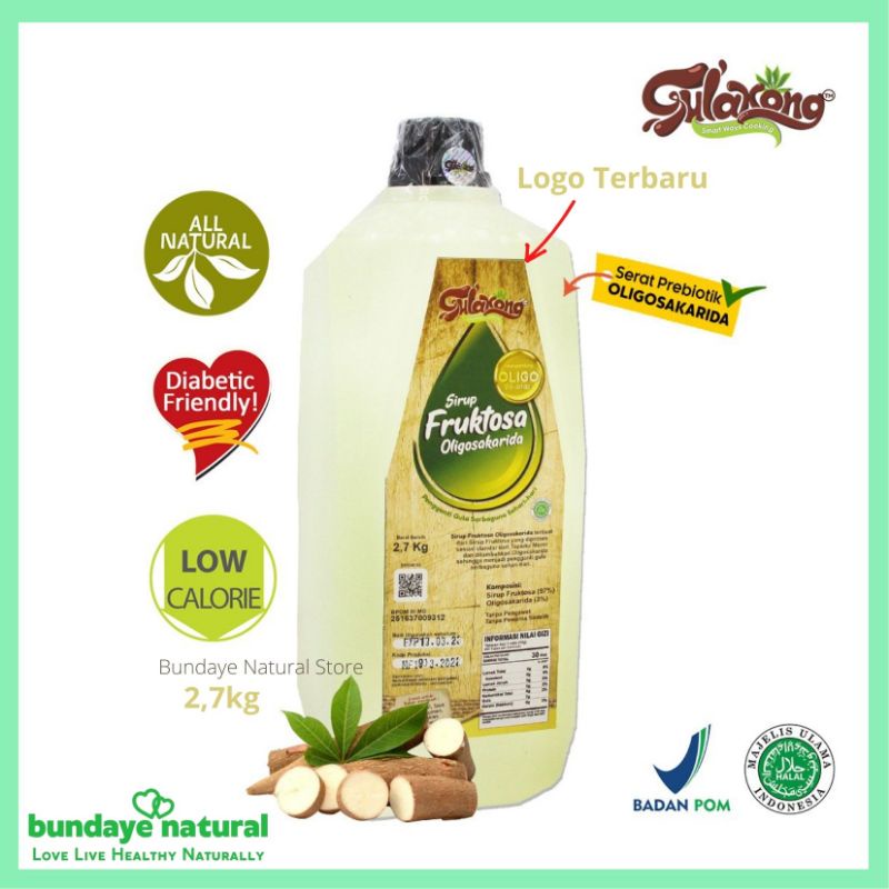 

GULAKONG Sirup Fruktosa Oligosakarida 2,7kg/Gula Cair Aman Diabetes