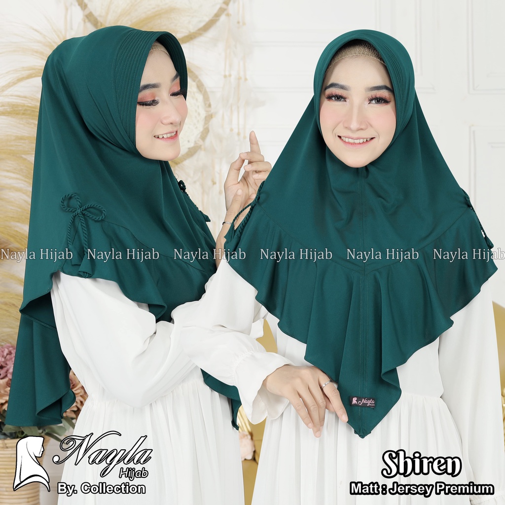 Kerudung Instan Pita Kepang Shireen Jilbab Instan Jersey Super Premium Terbaru Nayla Hija'b