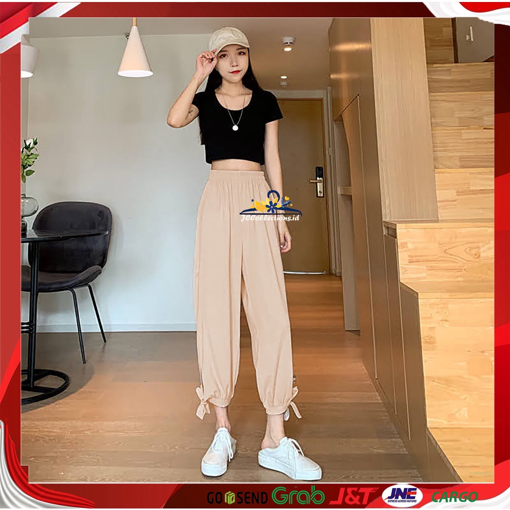 Celana Panjang Wanita Murah Gaya Korea Variasi tali Yasmmine JCCollections