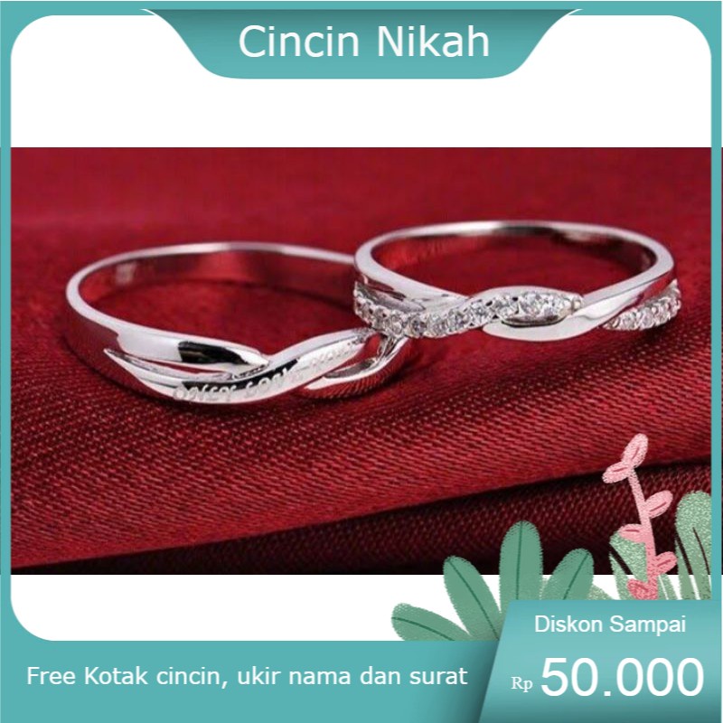 new cincin PALLADIUM pria couple cincin kawin