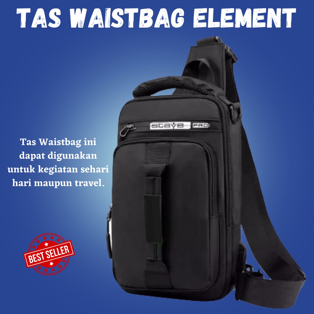 TERLARIS!!! TAS WAISTBAG ELEMENT BISA RANSEL TAS SELEMPANG PRIA