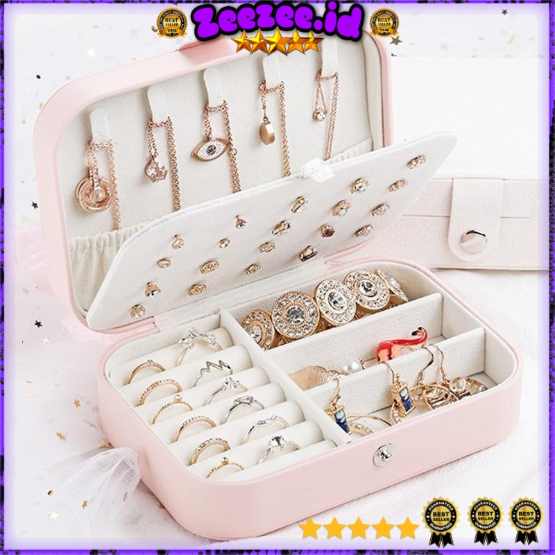 La Maxza Kotak Penyimpanan Perhiasan Organizer Jewelry Display Box - sp01161 - Pink