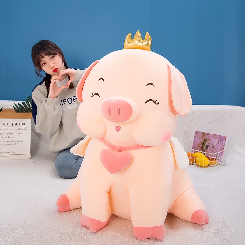 Boneka Piggy Sayap empat kaki Bahan Plush