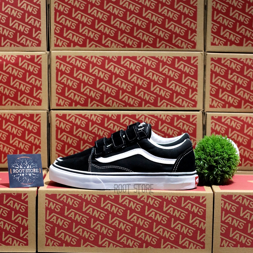 VANS OLD SKOOL VELCRO BLACK WHITE / VANS OLDSKOOL VELCRO