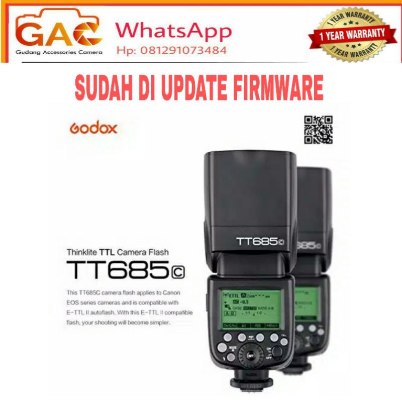 flash GODOX TT-685C for Canon eos 1500D 2000D 3000D 4000D 250D kiss X90 kiss x10