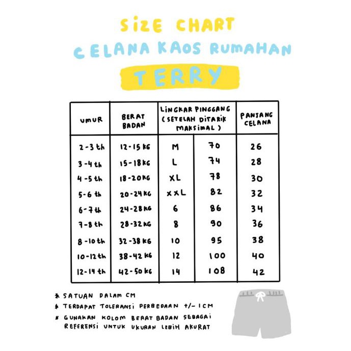 HEYTIMMY - Celana Pendek Rumahan Santai Anak Laki Laki - Terry Variasi 1 Short Pants