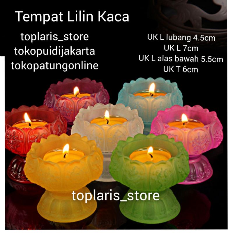 Tempat Lilin Candle Tealight Teratai Pink Besar