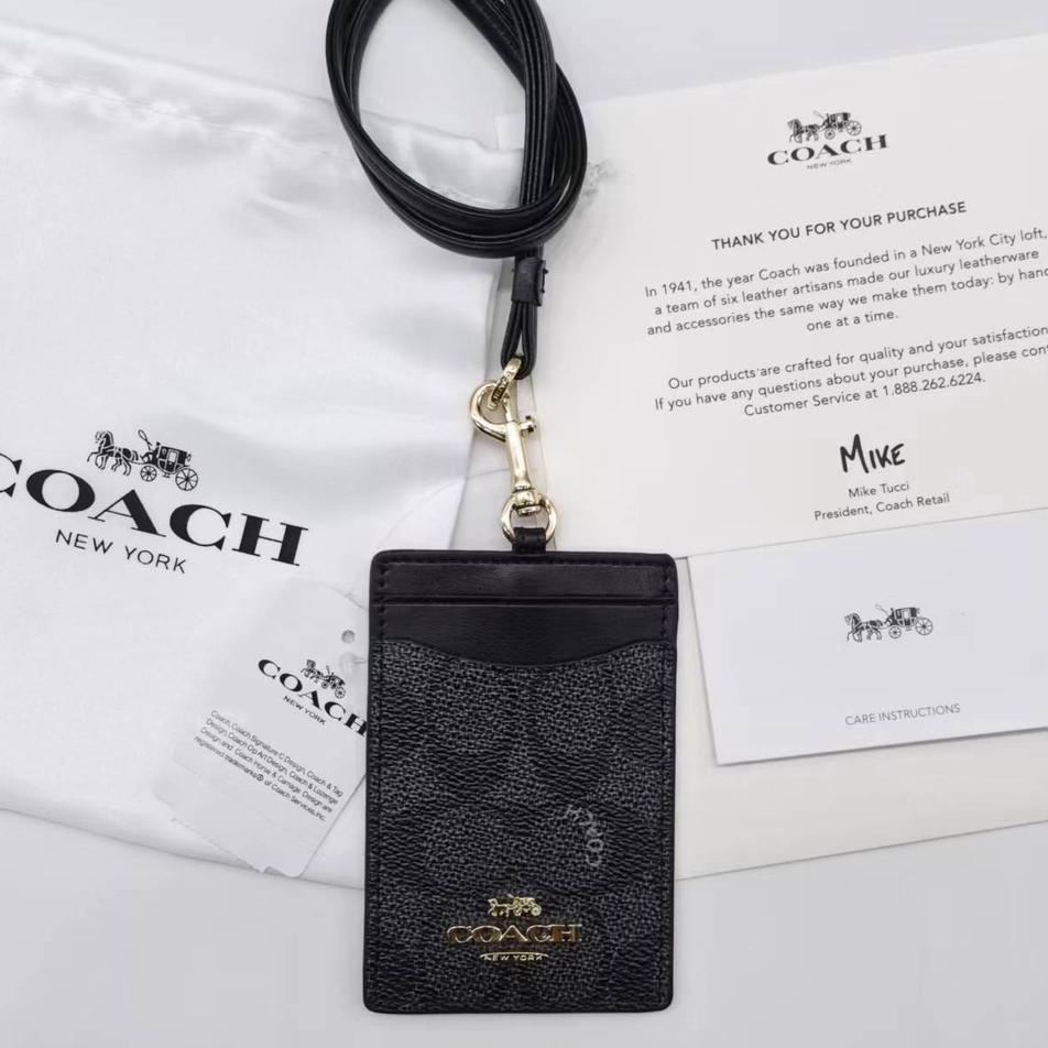 

Oke Price.. Baru!!! Coach Metal LOGO Lanyard ID Card Holder Name Tag Delapan Warna