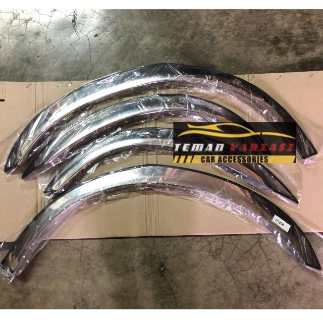 LIST LIS ATAS BAN MOBIL OVER FENDER TRIM TOYOTA KIJANG INNOVA INOVA STAINLESS CROME