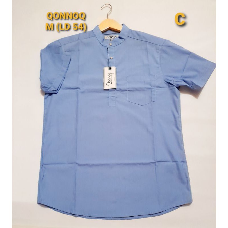 Koko Qonnoq / Ne-yo Putih Biru Lengan Pendek