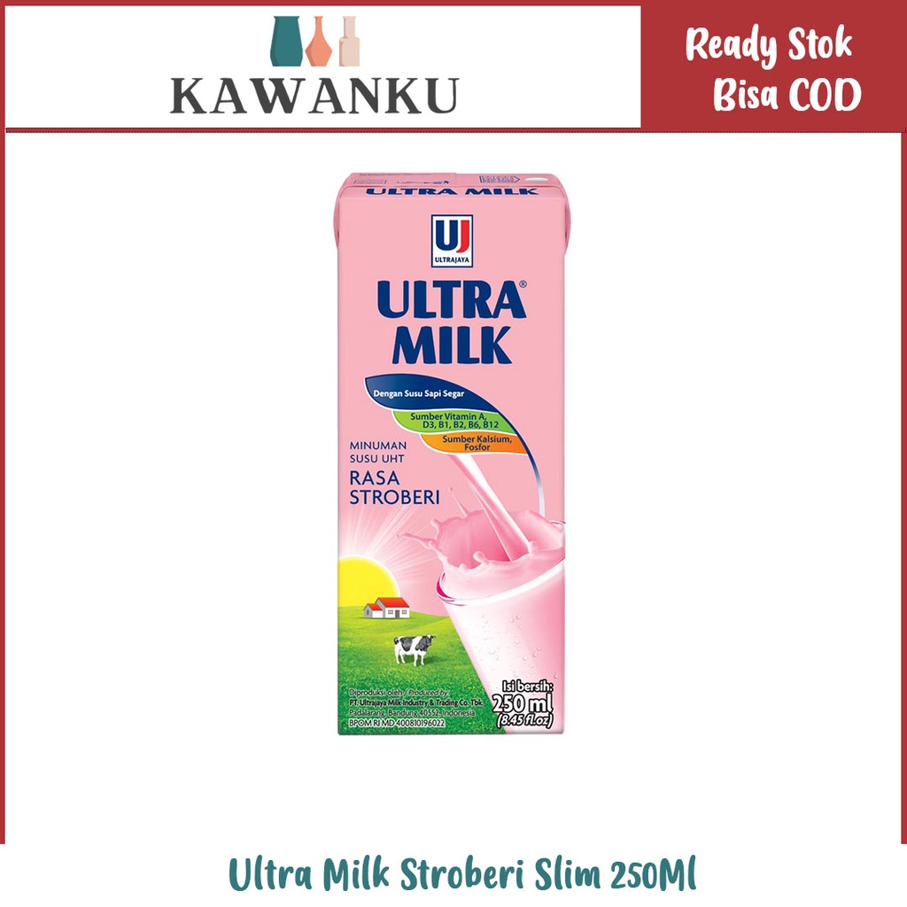 

Ultra Milk Stroberi Slim 250Ml