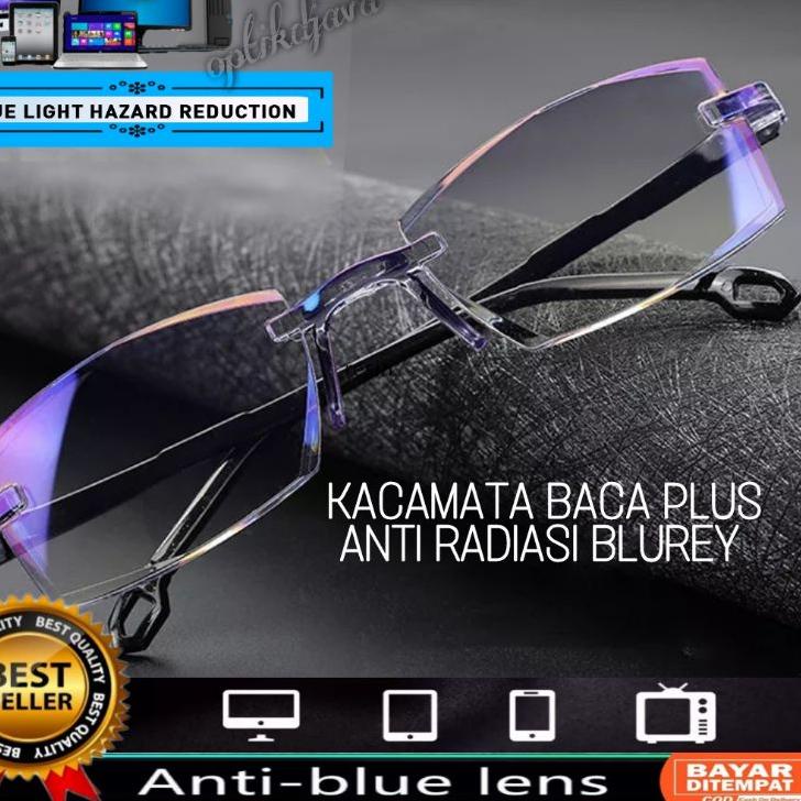 Terlaris.. Kacamata Baca Blueray ukuran +100 +150 + 175 + 200 + 250 + 300 | Kacamata Plus Baca bluer