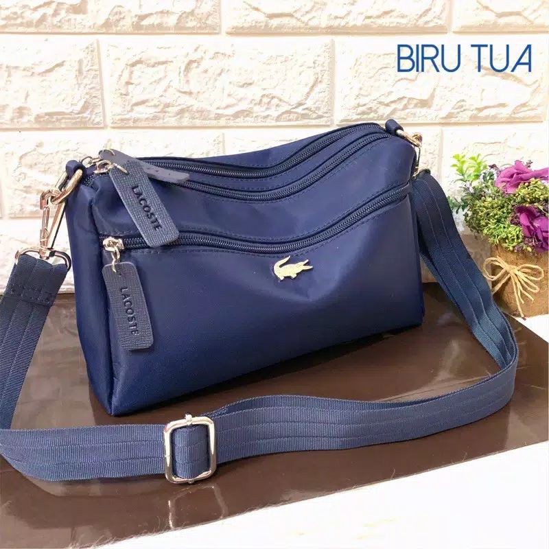 tas slempang sling bag parasut bahan kipling silk pinggang waist bag waterproof anti air import