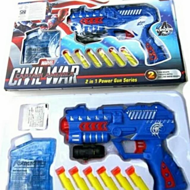 Mainan Tembakan 2 In 1 Power Gun Series Civil War