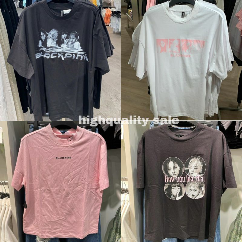 (JASTIP) H&M KAOS OVERSIZED TSHIRT BLACKPINK WOMEN UNISEX BEST SELLER ORIGINAL STORE