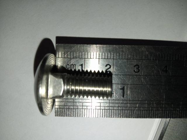 Baut bemper M8 x 20 (2cm) stainless 304, cariaghe bolt, baut cb