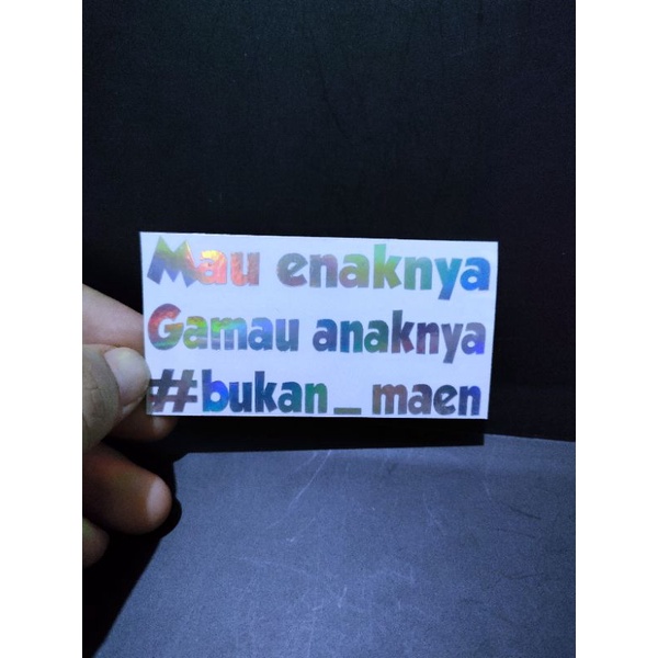 Sticker motor mau enaknya cutting