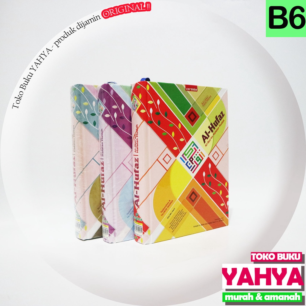 ( BISA CUSTOM CETAK NAMA )   Al Quran - B6 Alquran Hafalan Terjemah Al-Hufaz MILENIAL Tajwid Warna