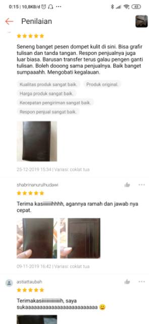 KOING DOMPET LIPAT 3/4 PRIA WANITA KULIT ASLI SLOT KARTU BANYAK (CUSTOM NAMA)