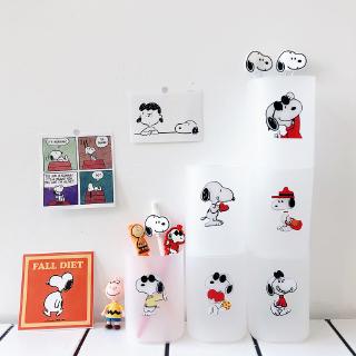 Kotak Pensil Transparan Tahan Debu Motif Snoopy Gaya Korea 