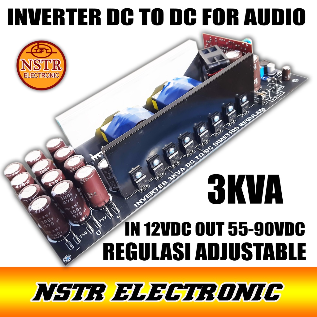 INVERTER DC TO DC 3KVA REGULASI ADJUST 60V-90V