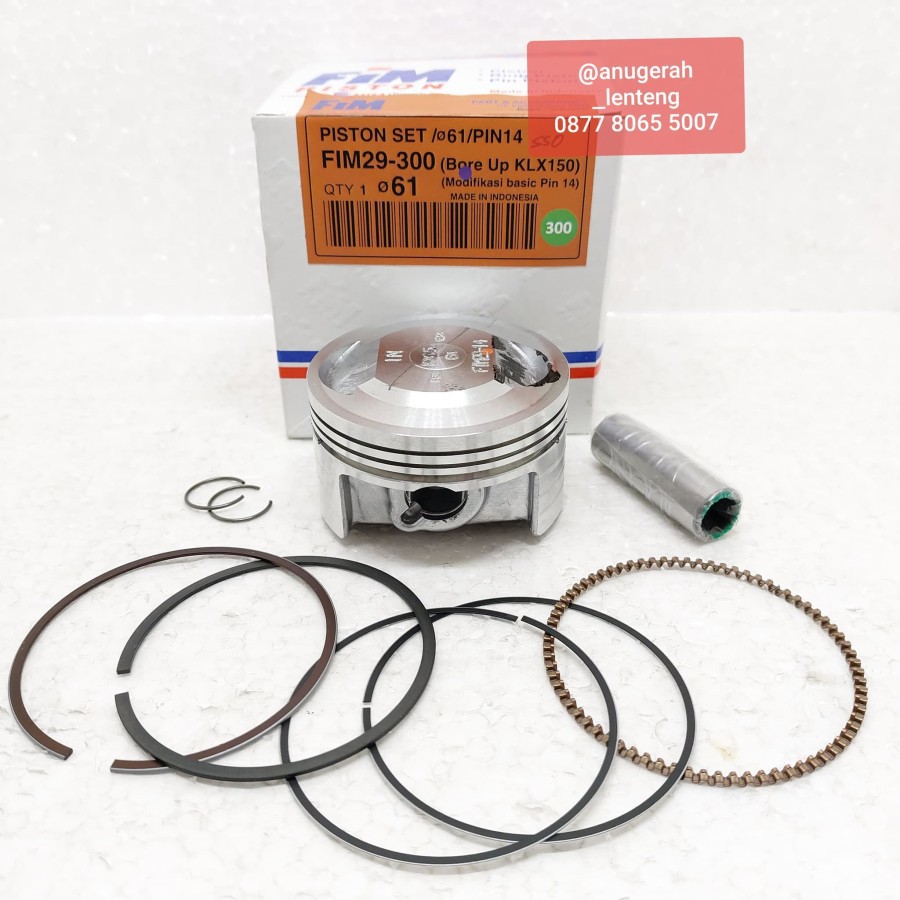 Piston Kit FIM 29 OS 300 / 3.00 ( 61 ) Bore Up Kawasaki KLX 150