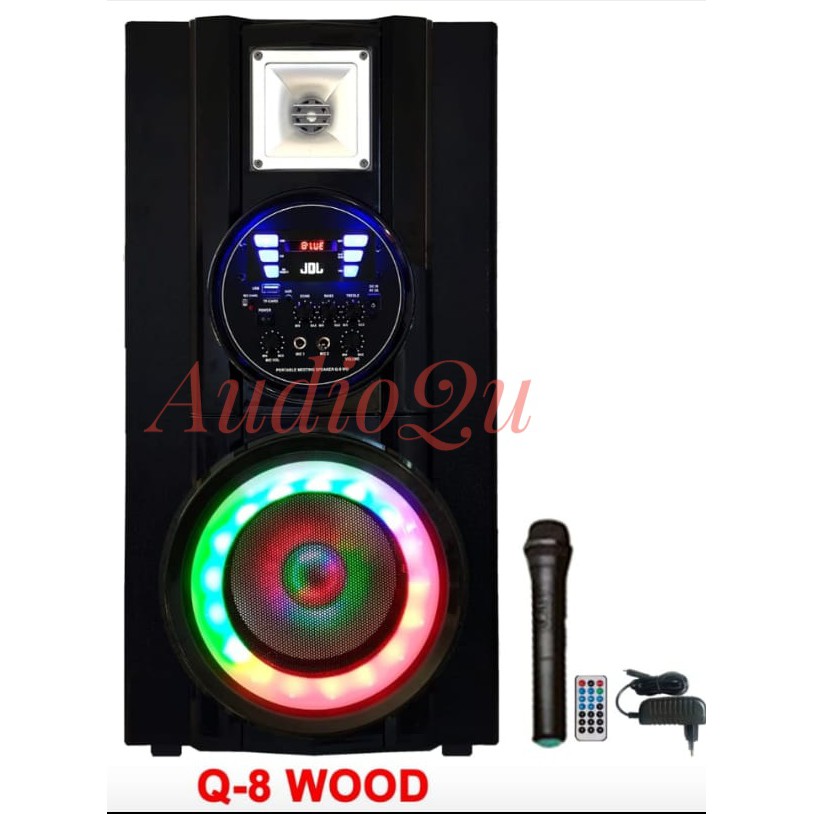 Speaker Aktif  JDL Q8 WOOD/ Q 8 WOOD 8 Inch Body Kayu Original