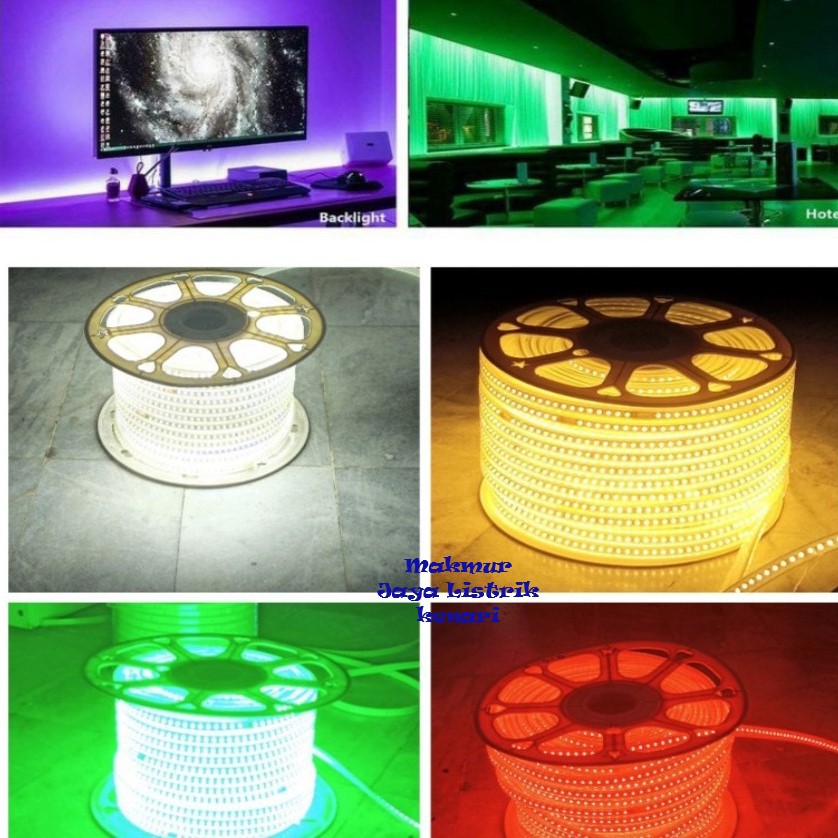 LED STRIP Selang SMD 2835 Mata Rapat 100 METER AC 220V 100M TERANG