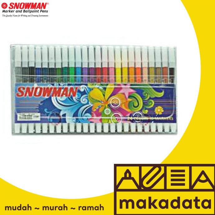 

best produk] Spidol Snowman kecil 24 Warna GROSIR MURAH | Spidol Snowman MURAH
