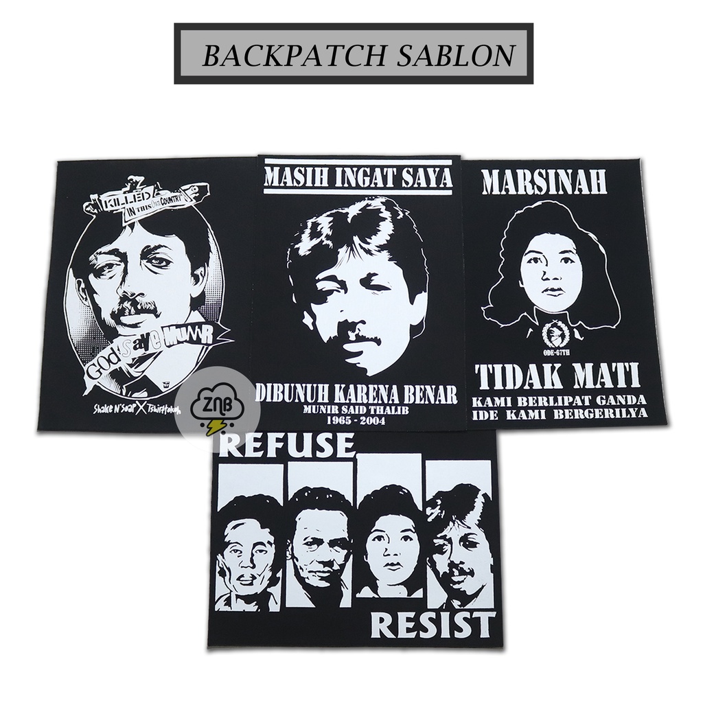 Tempelan Jaket Emblem Patch Backpatch Patch Sablon Marsinah Patch Sablon Munir Patch Refuse