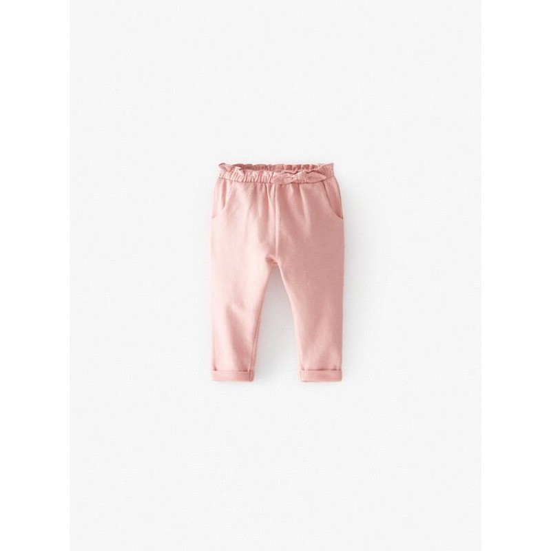 Zara Baby Pink Harem Pants with Bow