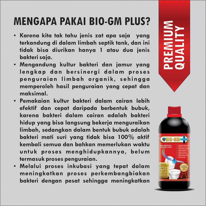 Pengurai Tinja WC BIO GM PLUS 500ml