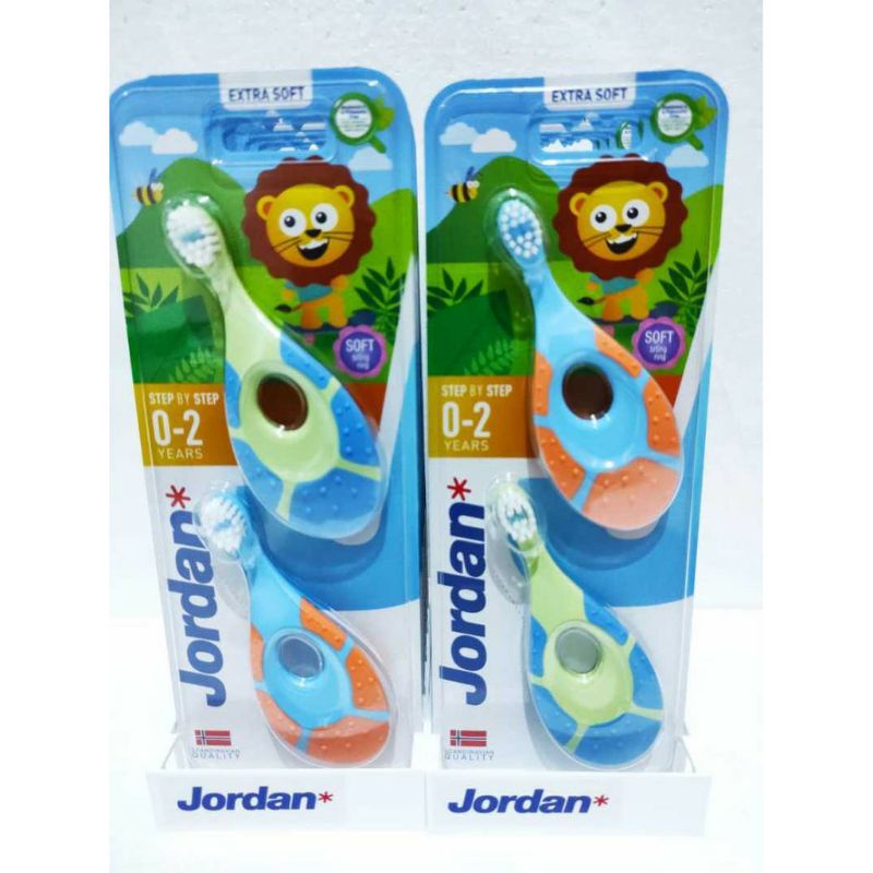 Jordan Kids Step 1 Twin Isi 2 Ekstra Soft (Sikat Gigi bayi 0-2 Tahun)