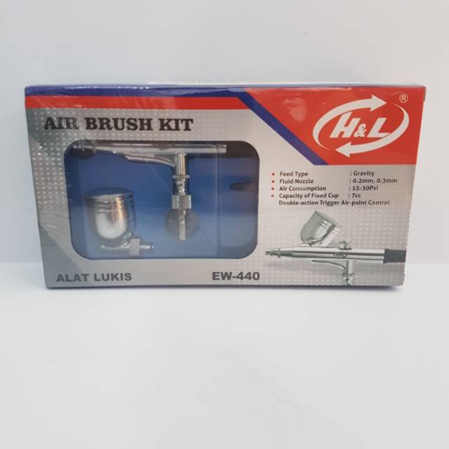 

H&L Air Brush Kit Pen brush spray gun lukis EW-440