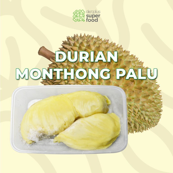 

Durian Montong Palu Frozen 500 gr / 0.5 kg Dietplus Superfood